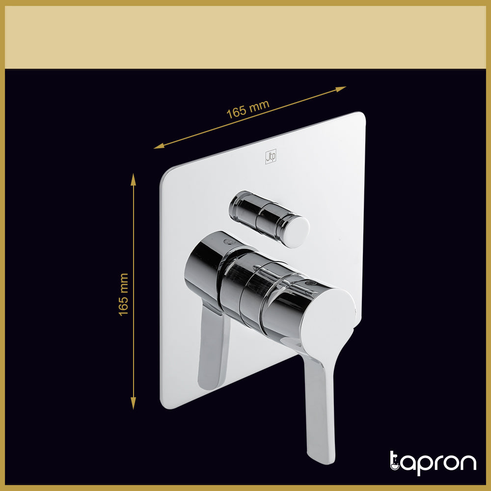 Chrome Concealed Single Lever Shower Valve with Diverter-Tapron