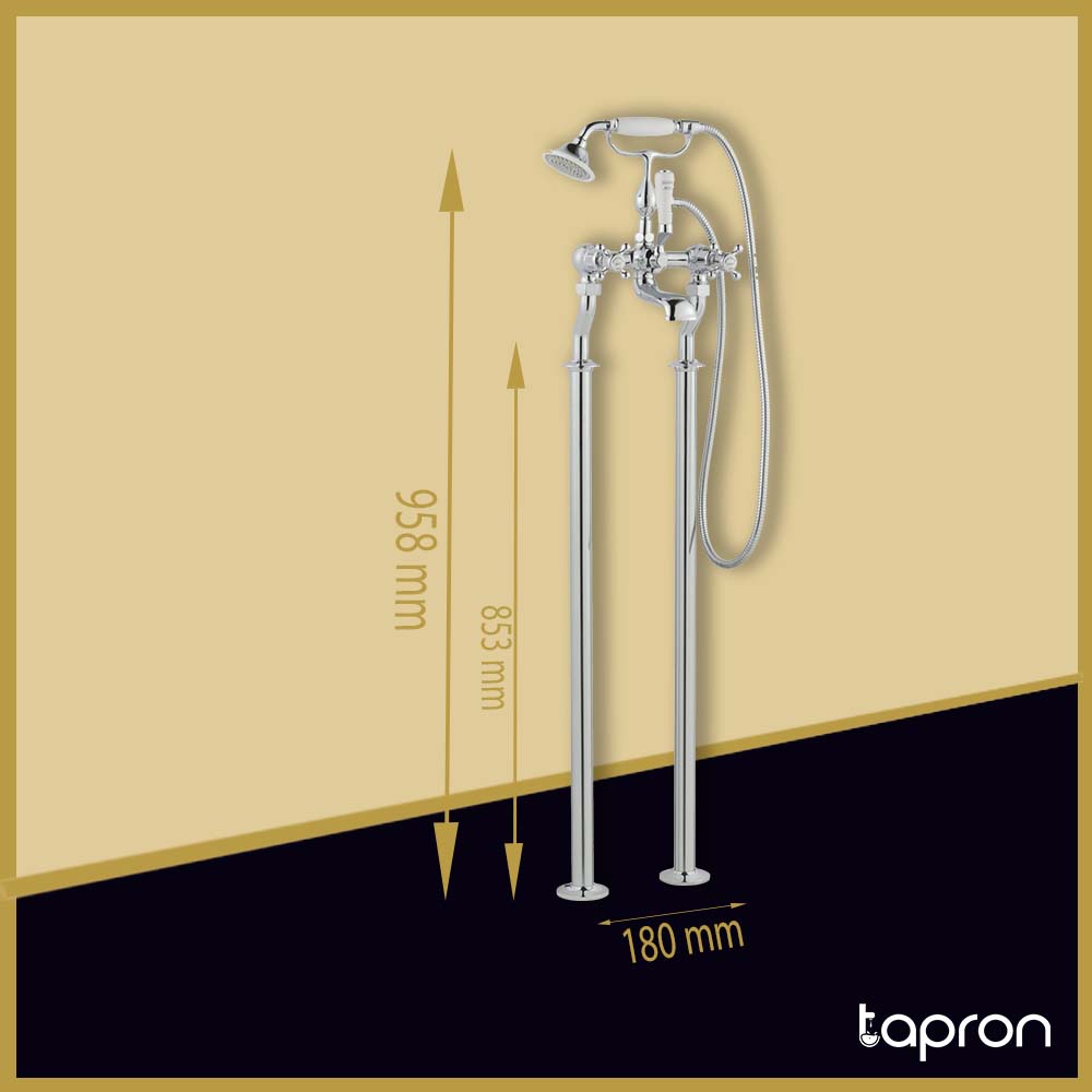 Chester Chrome Bathroom Taps-Tapron