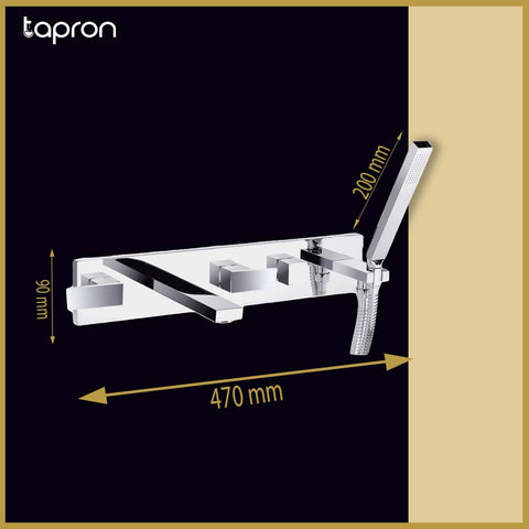 Wall Mounted 5 Hole Bath Filler Tap -Tapron