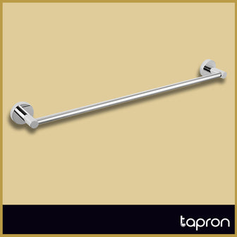 Wall Mounted 600mm Single Towel Rail— Chrome Secondary image