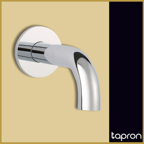 Chrome Wall-Mounted Basin Spout with Wall Flange- Tapron