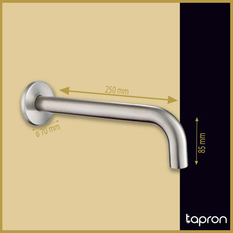 Stainless steel wall mounted basin spout-Tapron