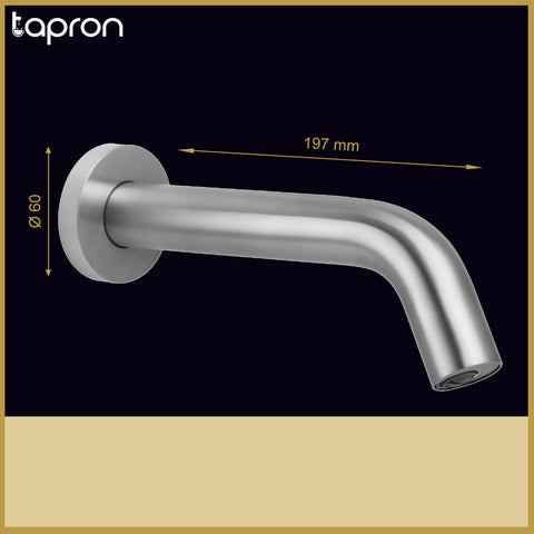 Stainless Steel Wall-Mounted Sensor Tap Touchless Operation-Tapron
