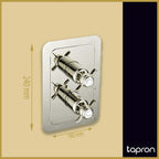 Nickel Traditional Single Outlet Thermostatic Shower Valve -Tapron