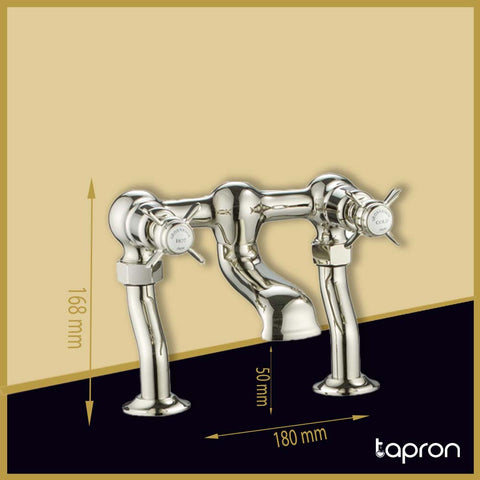 Nickel Deck-Mounted Bath filler-Tapron
