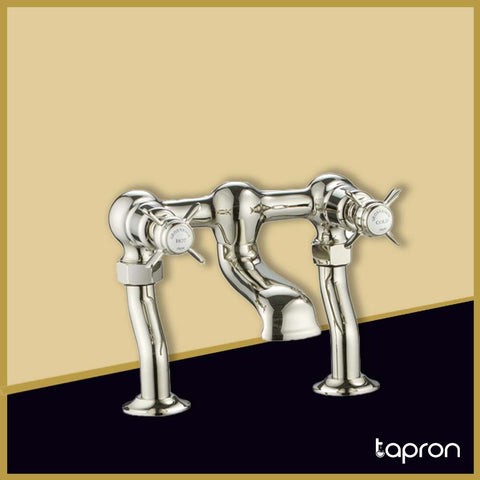 Nickel Finish Traditional Deck Mounted Bath Filler Tap -Tapron