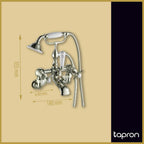 Nickel bath shower mixer with kit-Tapron