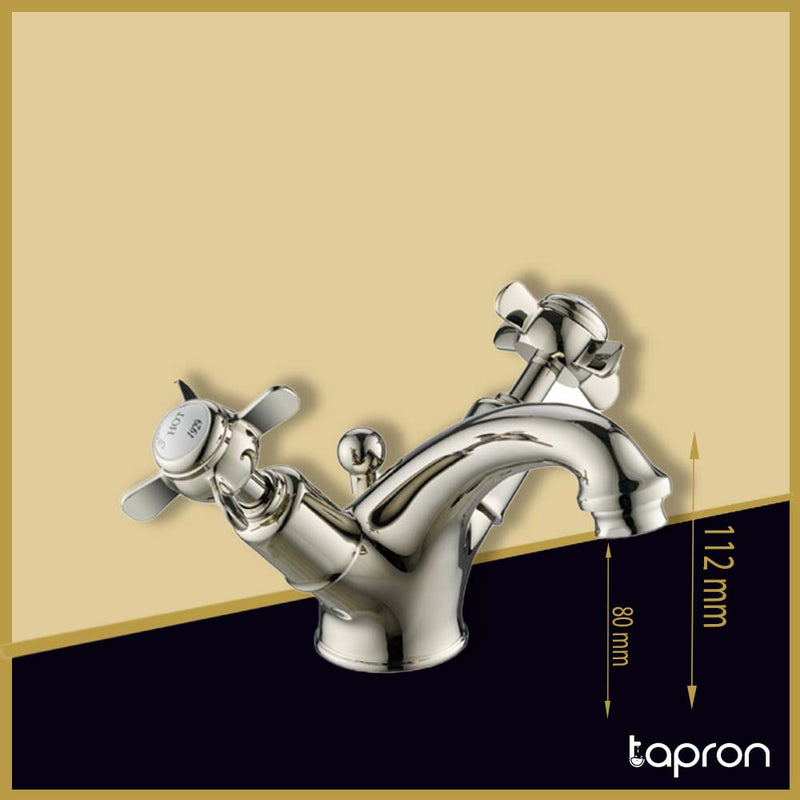 Traditional Mono Basin MIxer Tap with Pop-up Waste-Tapron