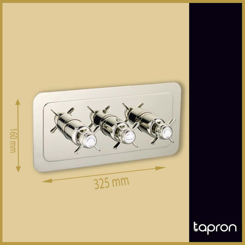 Traditional 2 Outlet Thermostatic Concealed Shower Valve -Tapron