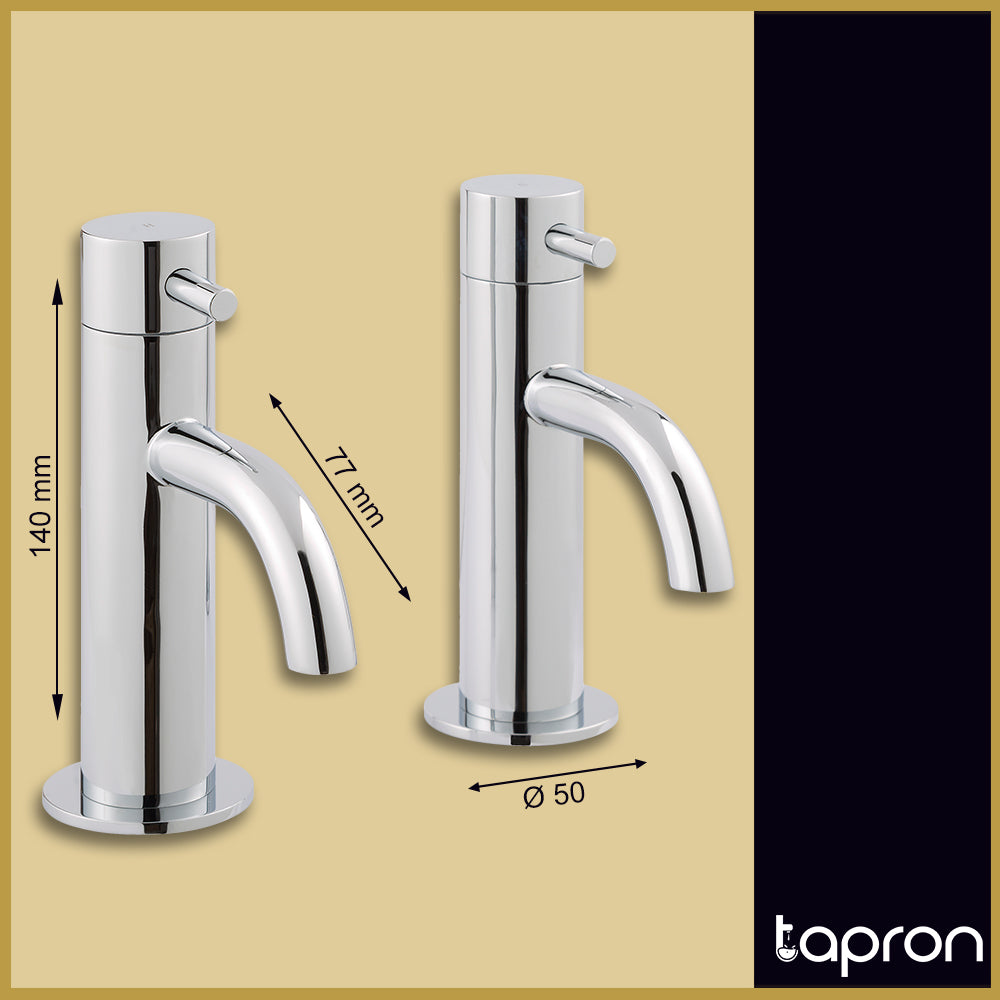 Deck Mounted Basin Pillar Taps – Chrome Secondary image