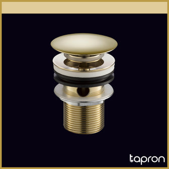 Gold Click Clack Basin Waste, Slotted - Brushed Brass Secondary image