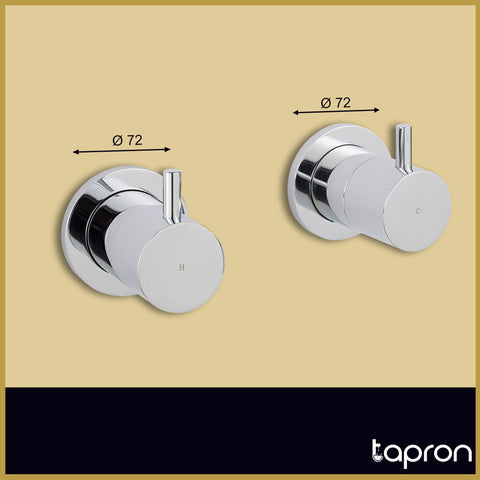 Chrome Manual Shower Valves-Tapron