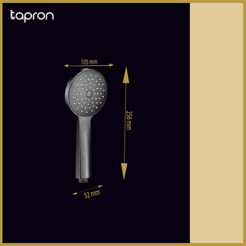  Brushed Black Shower Handset-Tapron