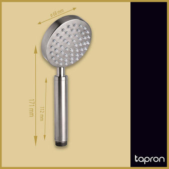 Modern Round Handheld Showerhead- Stainless Steel Secondary image