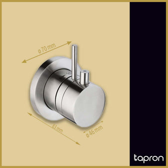 Inox Brushed Stainless Steel Concealed Thermostatic 1 Outlet Shower Valve Secondary image