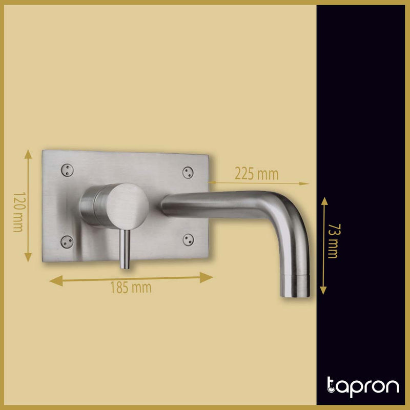 Stainless steel Wall Mounted Basin Taps-Tapron