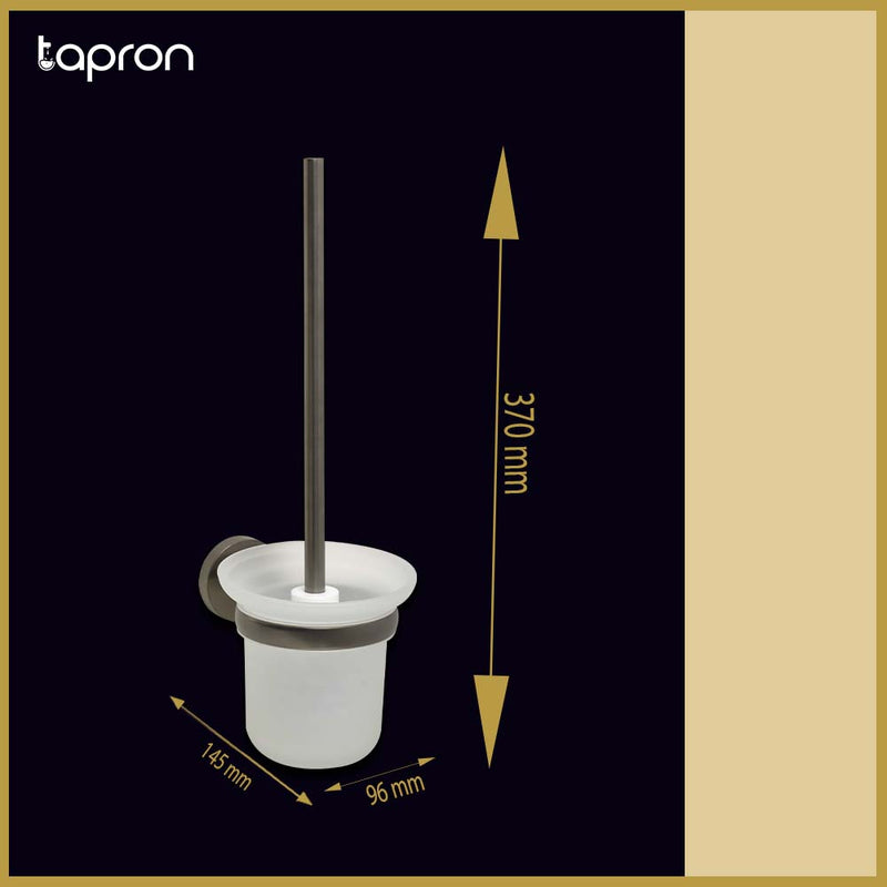 Brushed black Toilet Brush Holders-Tapron