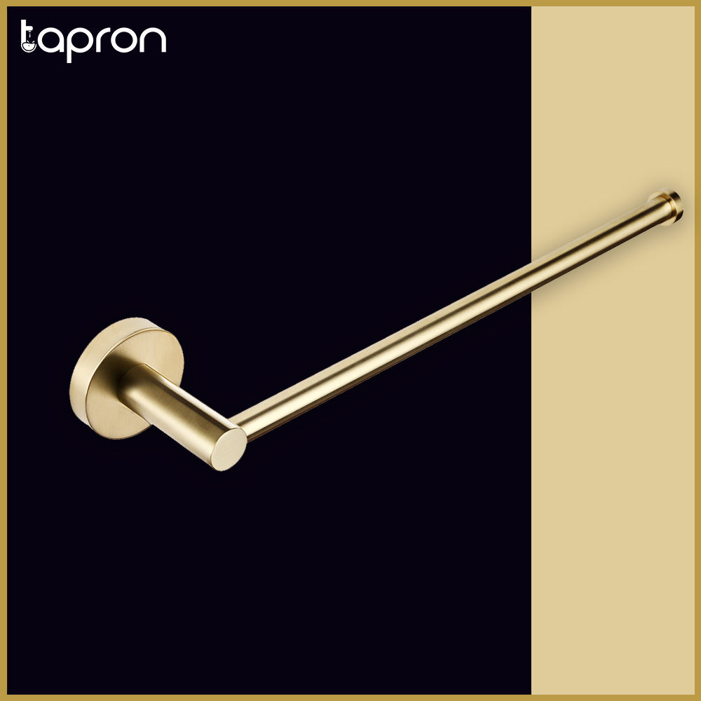 Gold Towel Bar 300mm - Brushed Brass Finish Secondary image
