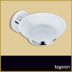Round Wall-Mounted Glass Soap Dish-Tapron