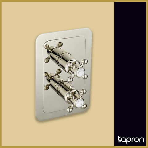 Traditional Wall Mounted Shower Mixer Valve with 2 Outlets – Tapron