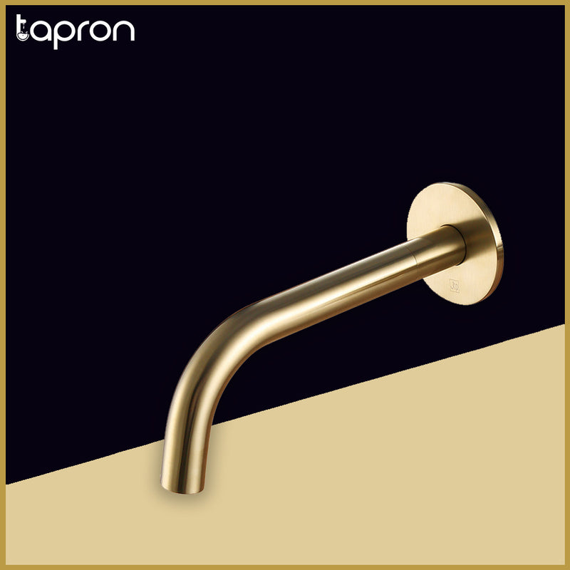 Gold Wall Mounted Basin Mixer Tap Spout-Tapron