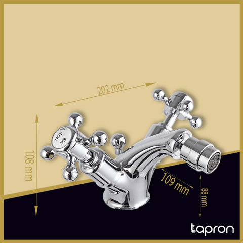  Chrome traditional bidet tap-Tapron