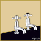 Black Crosshead Traditional Deck Mounted Basin Pillar Tap –Tapron