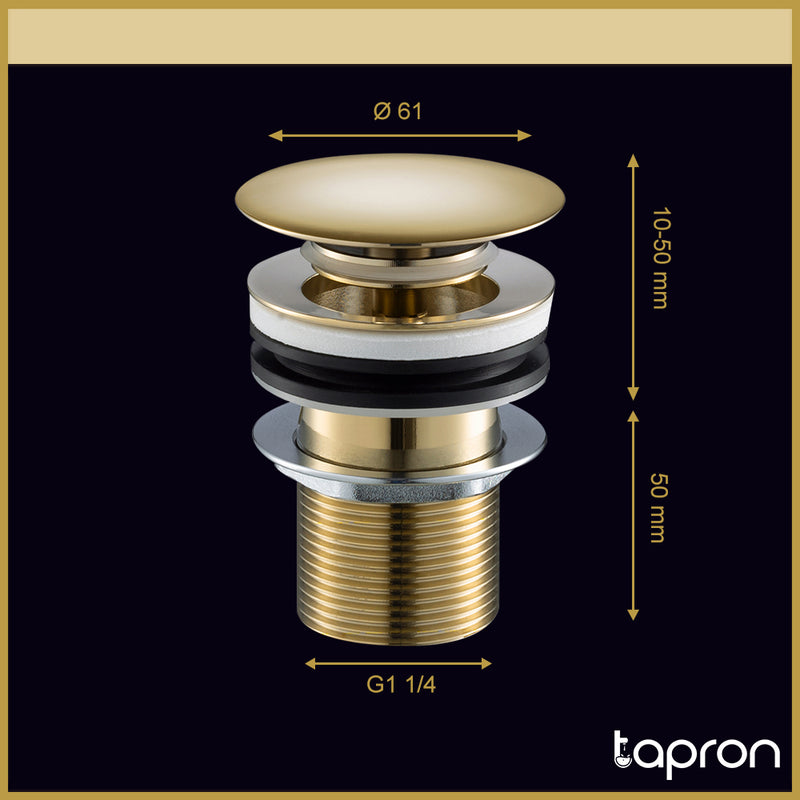 Gold click clack waste-Tapron