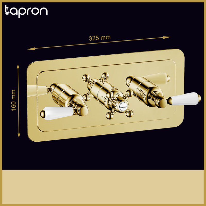 3 outlet thermostatic shower valve-Tapron