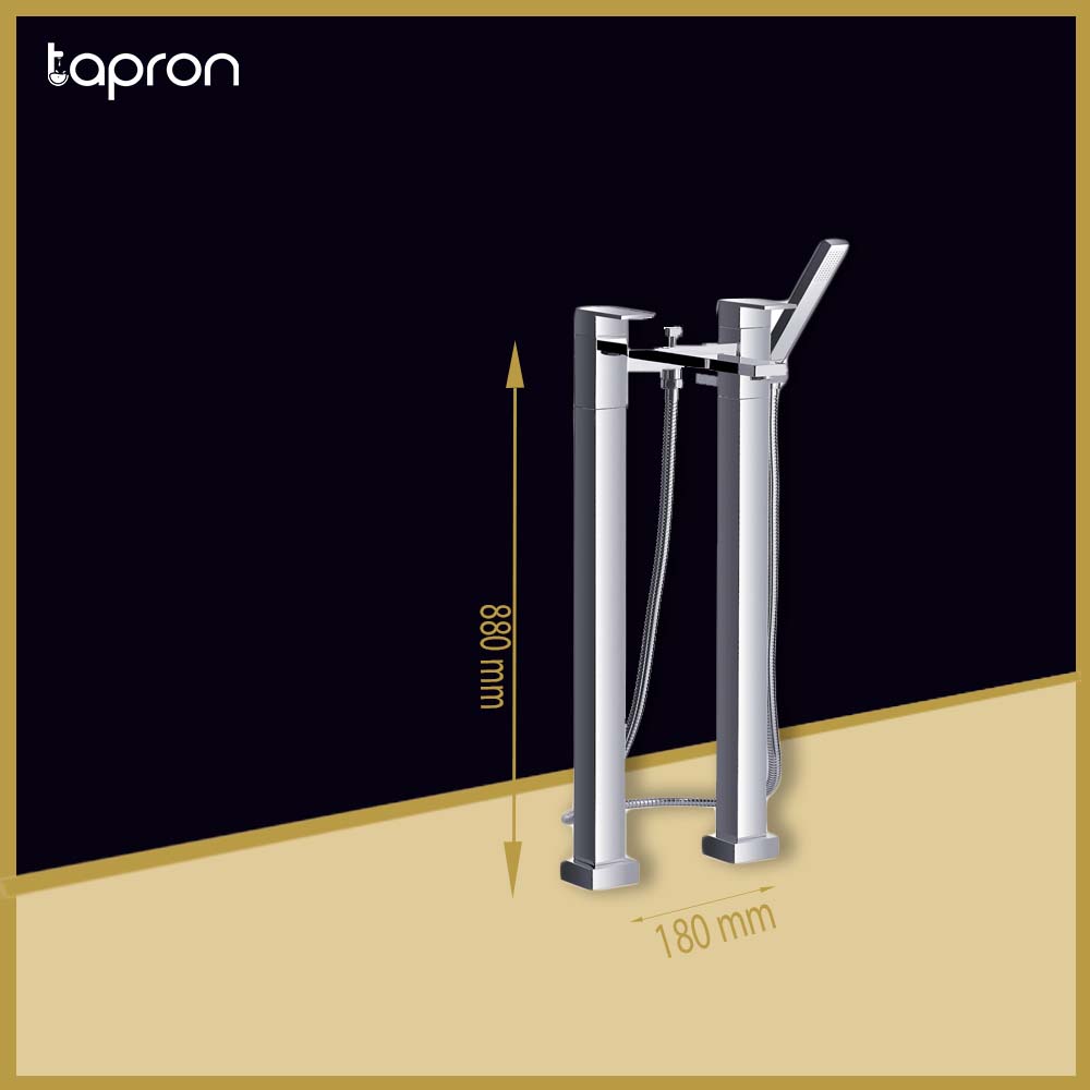 Chrome floor standing Bath Filler-Tapron