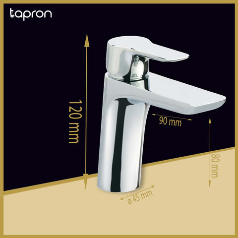 Chrome Deck Mounted Single Lever Basin Mixer Tap-Tapron
