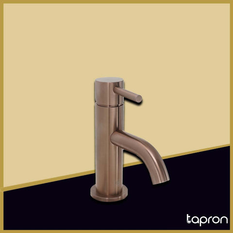 Brushed Bronze Monobloc Single-Lever Mini Basin Mixer Tap-Tapron