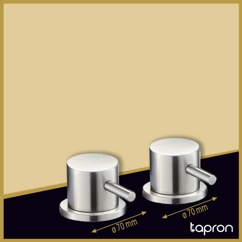 Brushed Stainless Steel Deck Panel Valves-Tapron