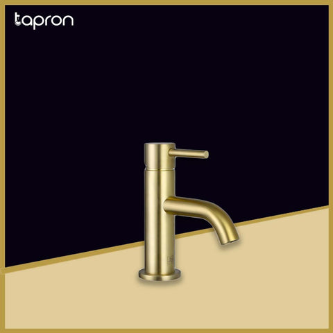 Single Lever Mini Gold Basin Mixer Tap - Tapron