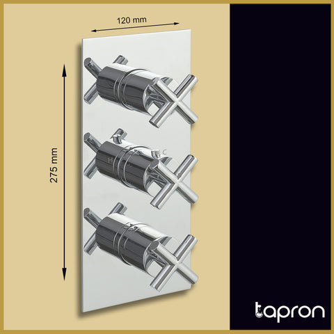 Chrome Wall mounted Concealed Shower Valve - Tapron