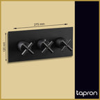 Matt Black Wall Mounted Concealed Shower Mixer Valve - Tapron