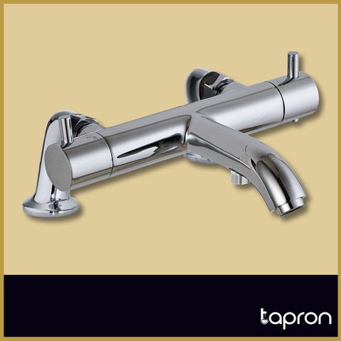 Chrome Deck Mounted Bath Shower Mixer Tap-Tapron
