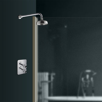 Chrome Thermostatic Mixer Valve - 1 Outlet Shower Control Secondary image