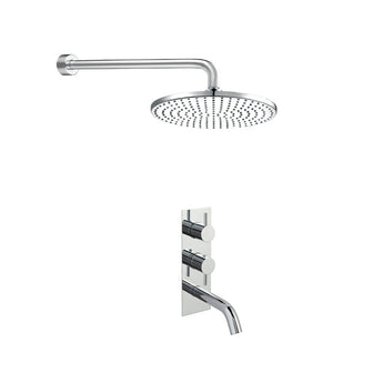 Thermostatic 2 Outlet Concealed Shower Valve with Overhead Shower Main image