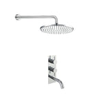 Thermostatic 2 Outlet Concealed Shower Valve with Overhead Shower
