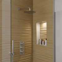 Thermostatic 2 Outlet Shower Valve with Shower Handset, Shower Head & Arm - Stainless Steel