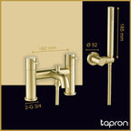 Modern gold bath taps-Tapron