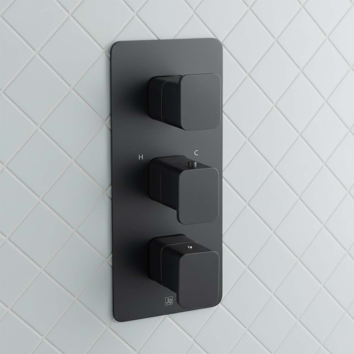 Thermostatic Concealed 2 Outlet Shower Valve Vertical