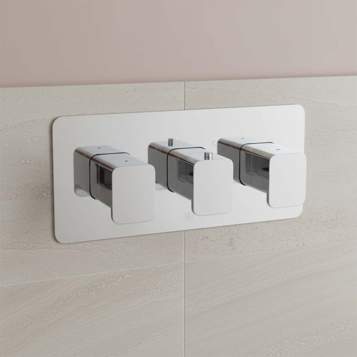 Thermostatic Concealed 3 Outlet Shower Valve - Chrome