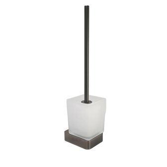 Brushed Black Toilet Brush Holder with Brush Secondary image