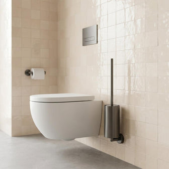 Toilet Brush Set Wall Mounted - Brushed Black Main image