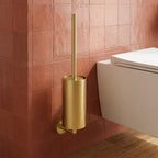 Toilet Brush Set Wall Mounted - Brushed Brass