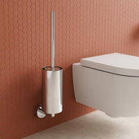 Toilet Brush Set Wall Mounted - Chrome
