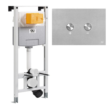 Toilet Fixing Frame & Stainless Steel Flush Buttons
