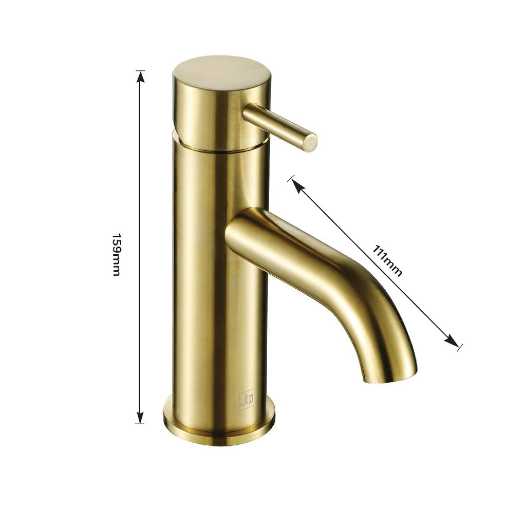 Brushed Brass Basin Mixer Tap